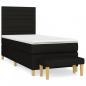 Preview: Boxspringbett mit Matratze Schwarz 100x200 cm Stoff