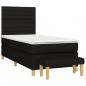 Preview: Boxspringbett mit Matratze Schwarz 100x200 cm Stoff