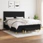 Preview: ARDEBO.de - Boxspringbett mit Matratze Schwarz 180x200 cm Stoff