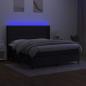 Preview: Boxspringbett mit Matratze & LED Schwarz 180x200 cm Stoff