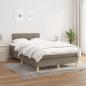 Preview: ARDEBO.de - Boxspringbett mit Matratze Taupe 120x200 cm Stoff