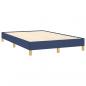 Preview: Boxspringbett mit Matratze Blau 120x200 cm Stoff