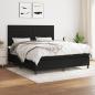 Preview: ARDEBO.de - Boxspringbett mit Matratze Schwarz 180x200 cm Stoff