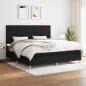 Preview: ARDEBO.de - Boxspringbett mit Matratze Schwarz 200x200 cm Stoff