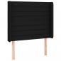 Preview: LED Kopfteil Schwarz 93x16x118/128 cm Stoff