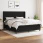 Preview: ARDEBO.de - Boxspringbett mit Matratze Schwarz 180x200 cm Stoff