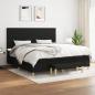 Preview: ARDEBO.de - Boxspringbett mit Matratze Schwarz 200x200 cm Stoff