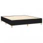 Preview: Boxspringbett mit Matratze Schwarz 200x200 cm Stoff