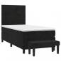 Preview: Boxspringbett mit Matratze Schwarz 90x200 cm Samt