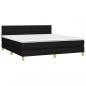 Preview: Boxspringbett mit Matratze Schwarz 180x200 cm Stoff