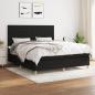 Preview: ARDEBO.de - Boxspringbett mit Matratze Schwarz 180x200 cm Stoff