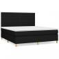 Preview: Boxspringbett mit Matratze Schwarz 180x200 cm Stoff