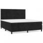 Preview: Boxspringbett mit Matratze Schwarz 180x200 cm Samt