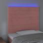 Preview: LED Kopfteil Rosa 100x5x118/128 cm Samt