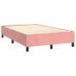 Preview: Boxspringbett mit Matratze Rosa 120x200 cm Samt