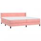 Preview: Boxspringbett mit Matratze Rosa 200x200 cm Samt