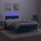 Preview: Boxspringbett mit Matratze & LED Dunkelblau 120x200 cm Samt