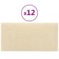 Preview: Wandpaneele 12 Stk. Creme 30x15 cm Stoff 0,54 m²