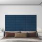 Preview: ARDEBO.de - Wandpaneele 12 Stk. Blau 60x15 cm Samt 1,08 m²