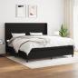 Preview: ARDEBO.de - Boxspringbett mit Matratze Schwarz 200x200 cm Stoff