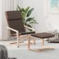 Preview: ARDEBO.de - Relaxsessel mit Hocker Dunkelbraun Stoff