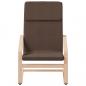 Preview: Relaxsessel mit Hocker Dunkelbraun Stoff