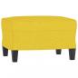 Preview: 3-Sitzer-Sofa mit Hocker Hellgelb 180 cm Stoff