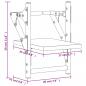 Preview: Wandregale mit Stangen 2 Stk. Räuchereiche 20x25x30 cm