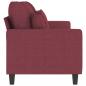 Preview: 3-Sitzer-Sofa Weinrot 180 cm Stoff