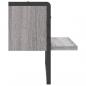 Preview: Wandregal mit Stange Grau Sonoma 40x25x30 cm