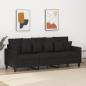 Preview: ARDEBO.de - 3-Sitzer-Sofa Schwarz 180 cm Stoff