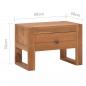 Preview: Nachttisch 50x30x35 cm Teak Massivholz