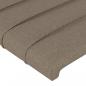 Preview: LED Kopfteil Taupe 180x5x118/128 cm Stoff