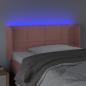 Preview: LED Kopfteil Rosa 93x16x78/88 cm Samt