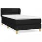 Preview: Boxspringbett mit Matratze Schwarz 80x200 cm Stoff