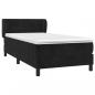 Preview: Boxspringbett mit Matratze Schwarz 90x200 cm Samt