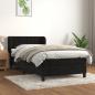 Preview: ARDEBO.de - Boxspringbett mit Matratze Schwarz 90x190 cm Samt