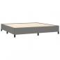 Preview: Boxspringbett mit Matratze Dunkelgrau 200x200 cm Stoff