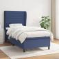 Preview: ARDEBO.de - Boxspringbett mit Matratze Blau 90x190 cm Stoff