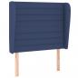 Preview: Boxspringbett mit Matratze Blau 90x190 cm Stoff