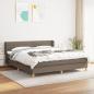 Preview: ARDEBO.de - Boxspringbett mit Matratze Taupe 180x200 cm Stoff