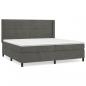 Preview: Boxspringbett mit Matratze Dunkelgrau 200x200 cm Samt