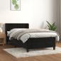 Preview: ARDEBO.de - Boxspringbett mit Matratze Schwarz 90x200 cm Samt