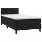 Preview: Boxspringbett mit Matratze & LED Schwarz 90x200 cm Samt