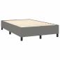 Preview: Boxspringbett mit Matratze & LED Dunkelgrau 120x200 cm Stoff