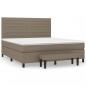 Preview: Boxspringbett mit Matratze Taupe 180x200 cm Stoff