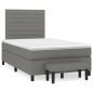 Preview: Boxspringbett mit Matratze Dunkelgrau 120x200 cm Stoff