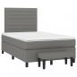 Preview: Boxspringbett mit Matratze Dunkelgrau 120x200 cm Stoff