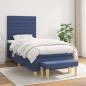 Preview: ARDEBO.de - Boxspringbett mit Matratze Blau 90x200 cm Stoff