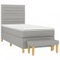 Preview: Boxspringbett mit Matratze Hellgrau 100x200 cm Stoff